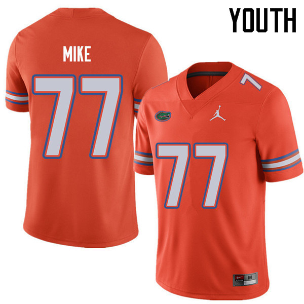 Jordan Brand Youth #77 Andrew Mike Florida Gators College Football Jerseys Sale-Orange